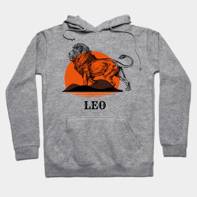 Fierce Leo Zodiac Sign Hoodie by MOFF-